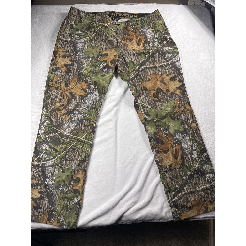 NWOT Under Armour Storm1 Men 44x34 Hunting Ripstop Mossy Oak Obsession Camo NEW